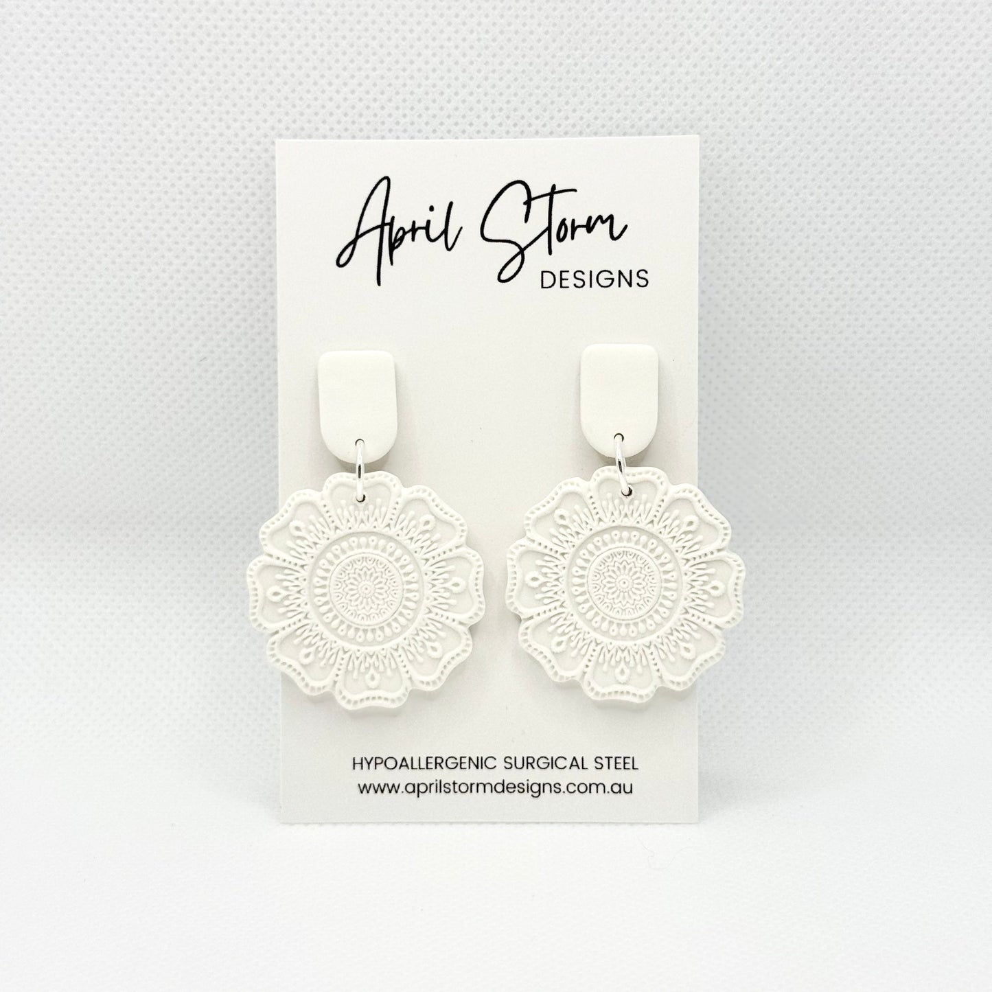 Statement Dangles - White