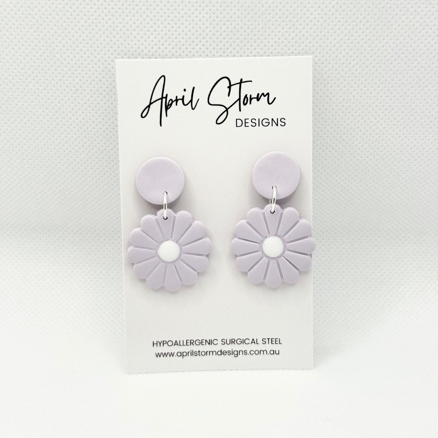Daisy Statement Dangles - Lilac