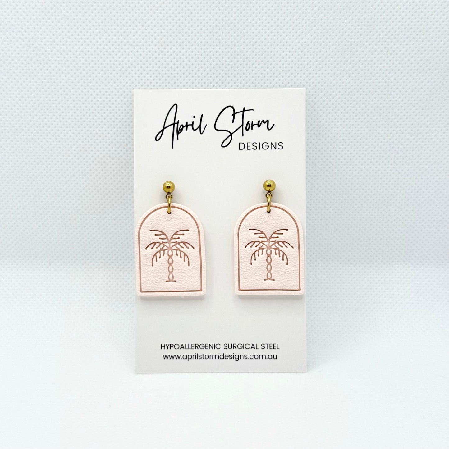 Statement Dangles - Light Pink
