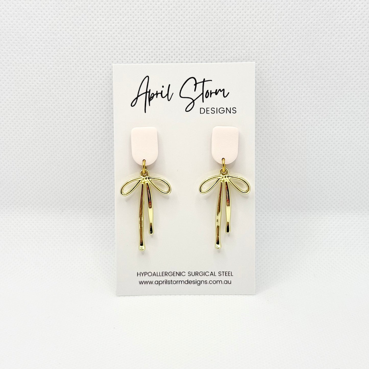 Statement Dangles - Baby Pink