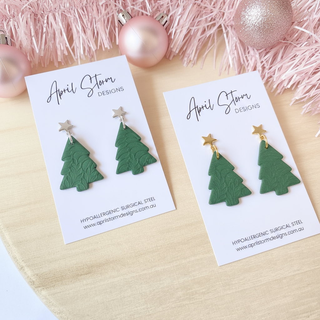 Christmas Tree Dangles - Green