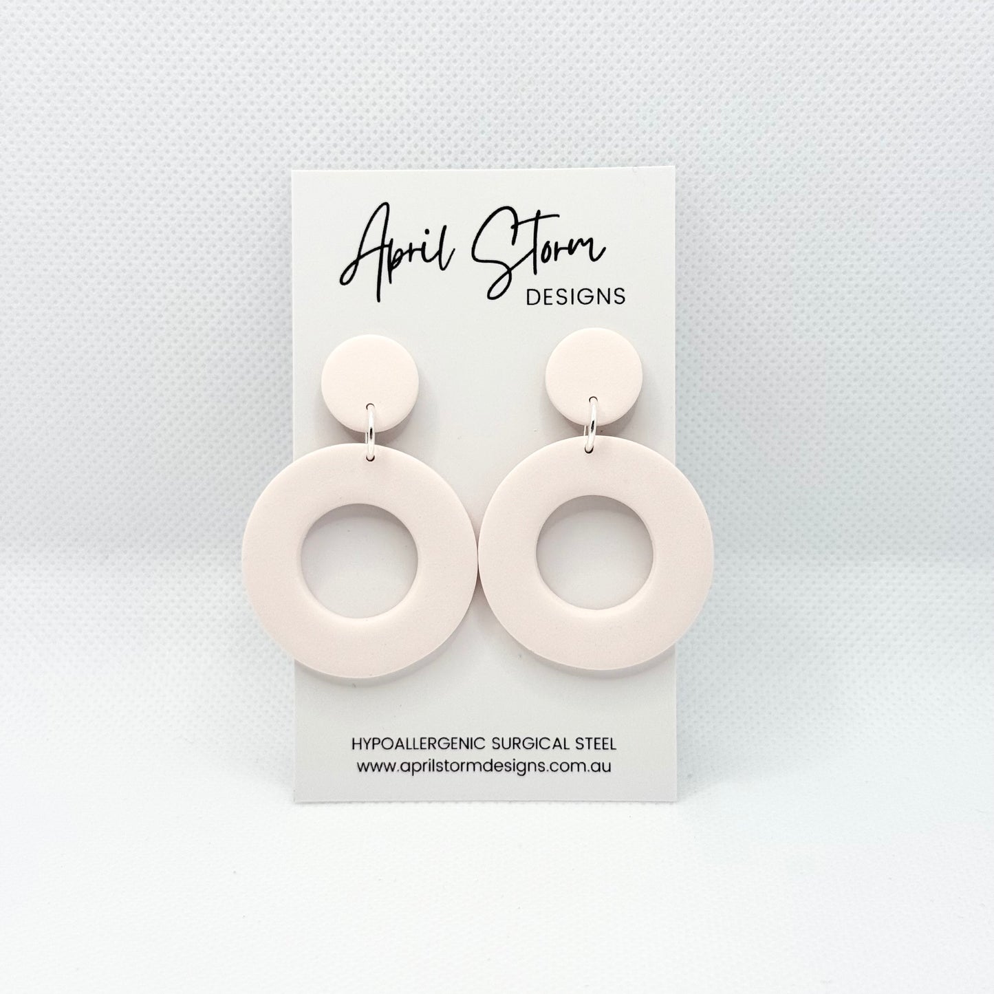 Statement Dangles - Baby Pink