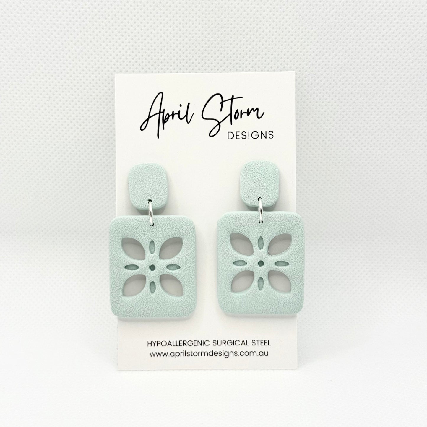 Statement Dangles - Soft Mint