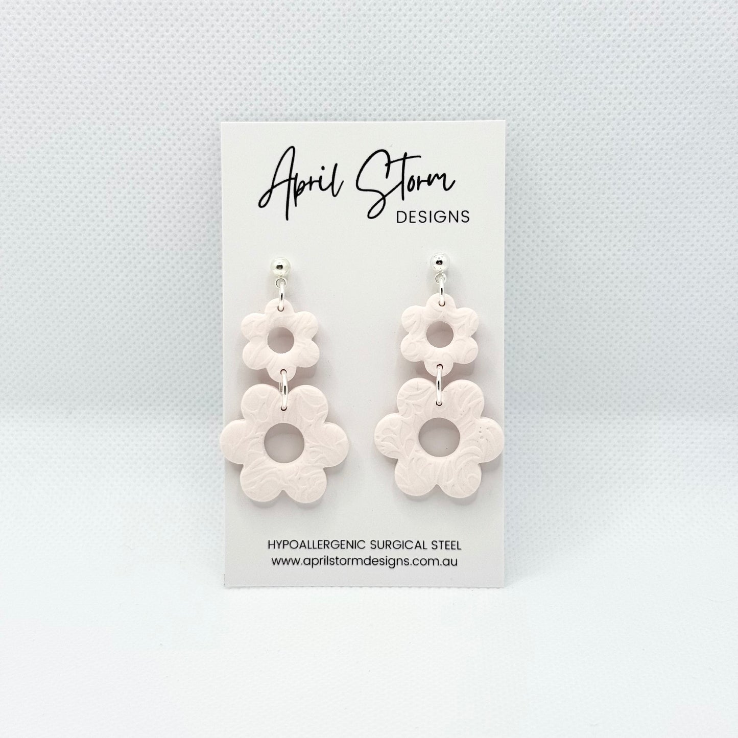 Statement Dangles - Baby Pink