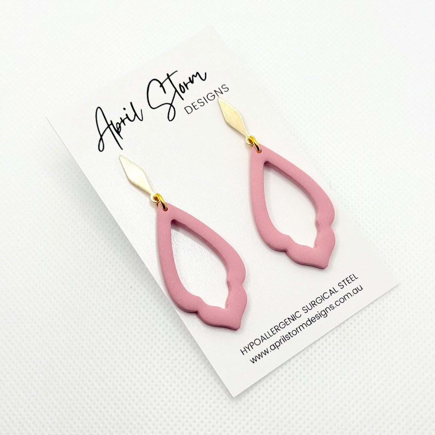 Statement Dangles - Blush Pink