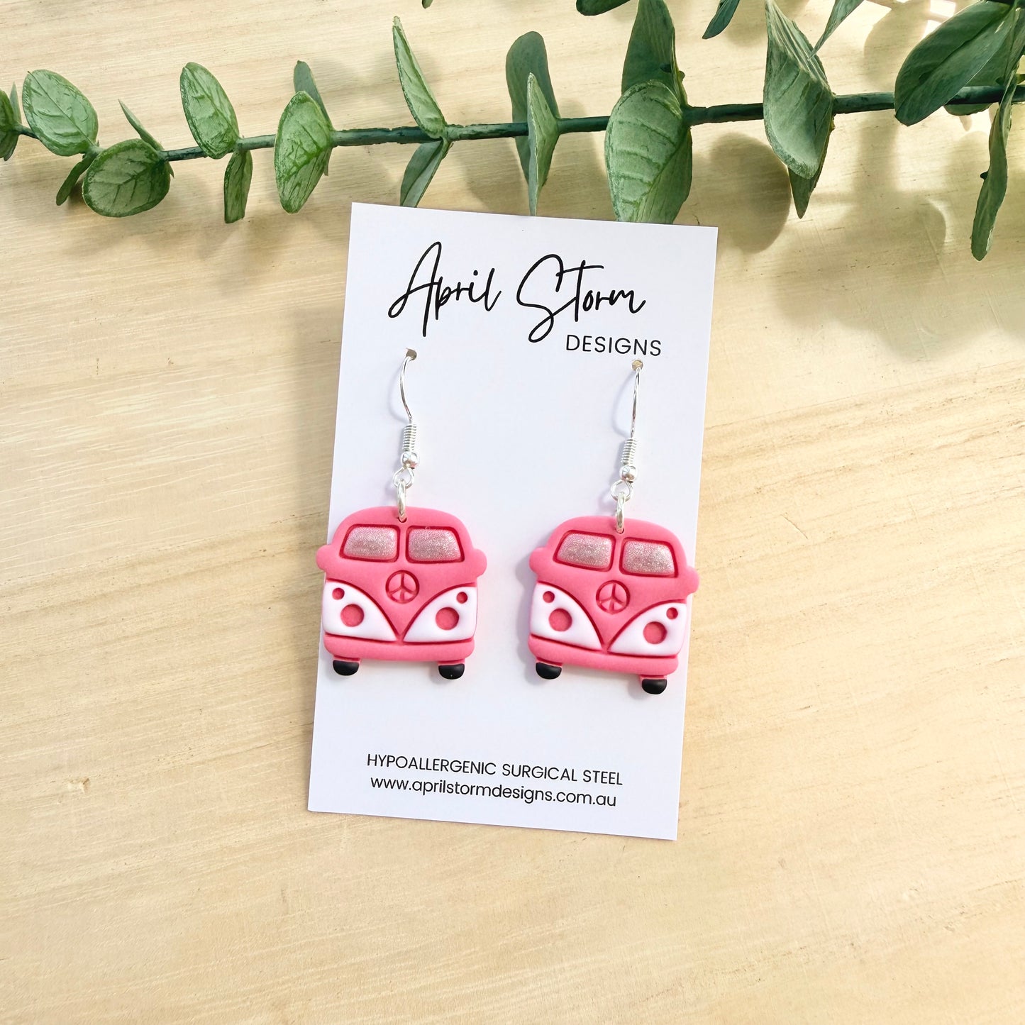 Kombi Statement Dangles - Pink