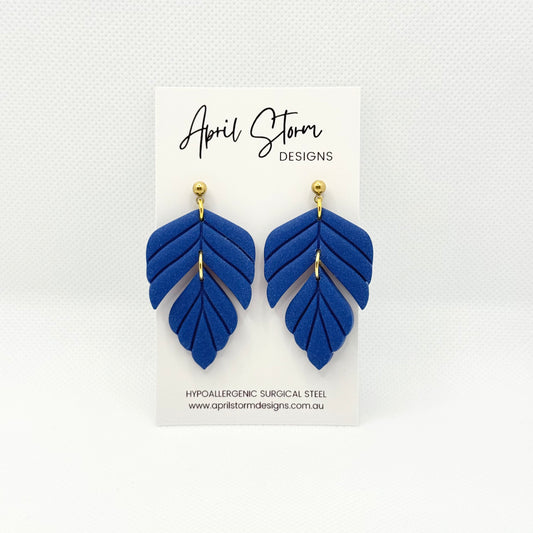 Statement Dangles - Navy