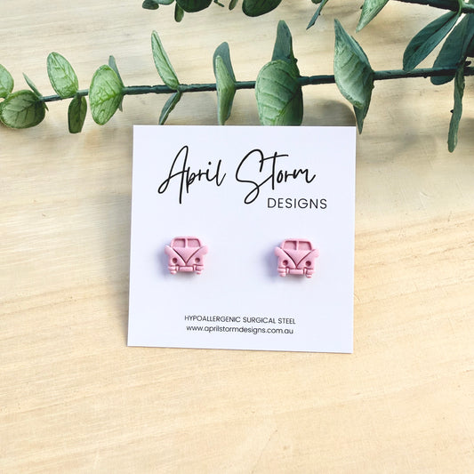 Kombi Stud Earrings - Blush Pink