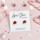 Santa Hat Stud Earrings - Red