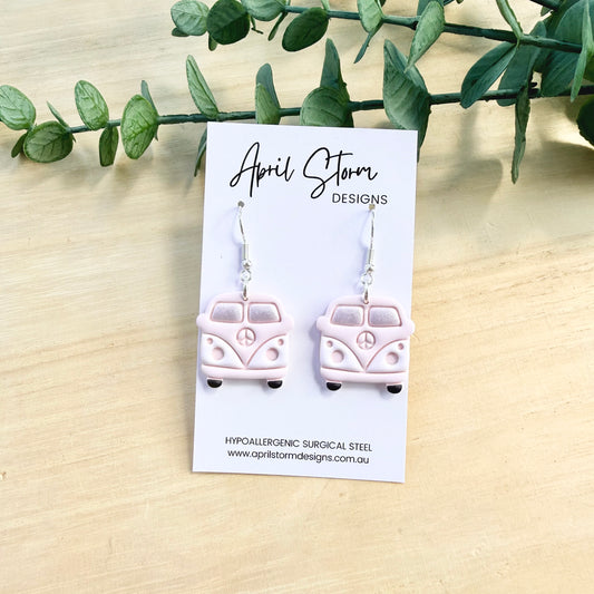 Kombi Statement Dangles - Light Pink