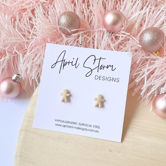 Mini Gingerbread Stud Earrings