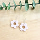 Flower Hoop Earrings - Light Pink