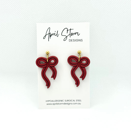 Statement Dangles - Dark Red