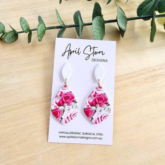 Statement Dangles - Rose