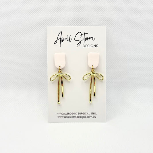 Statement Dangles - Baby Pink