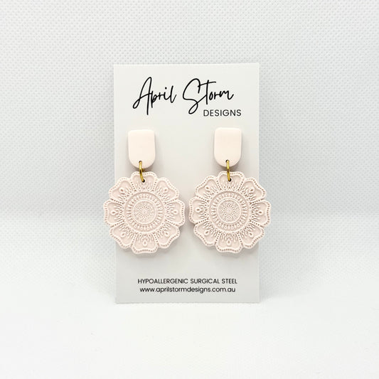 Statement Dangles - Baby Pink