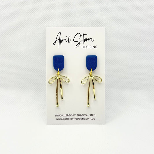 Statement Dangles - Navy