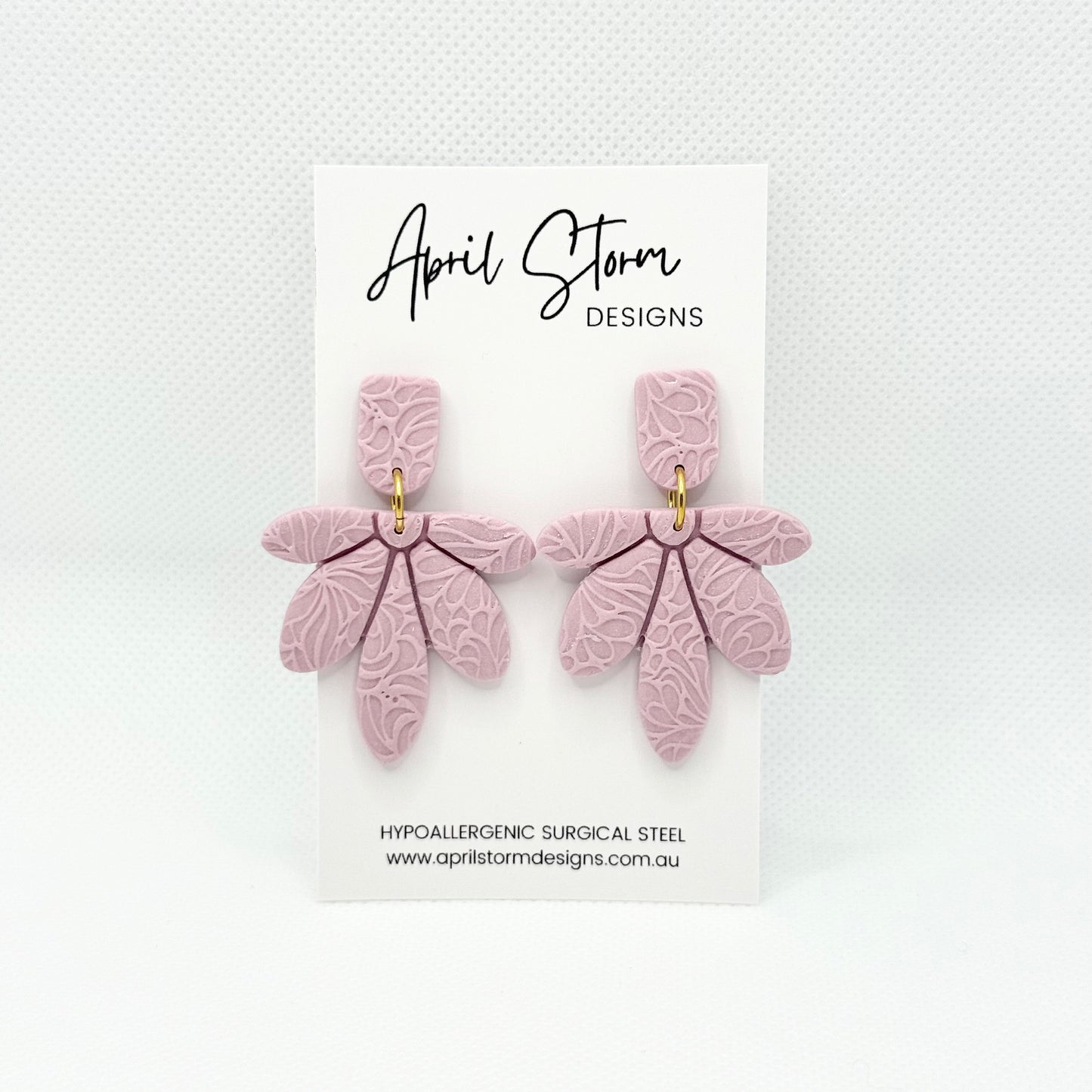 Statement Dangles - Mauve