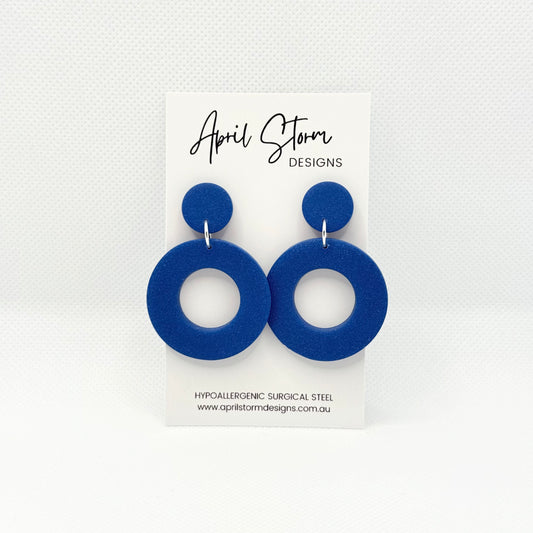 Statement Dangles - Navy