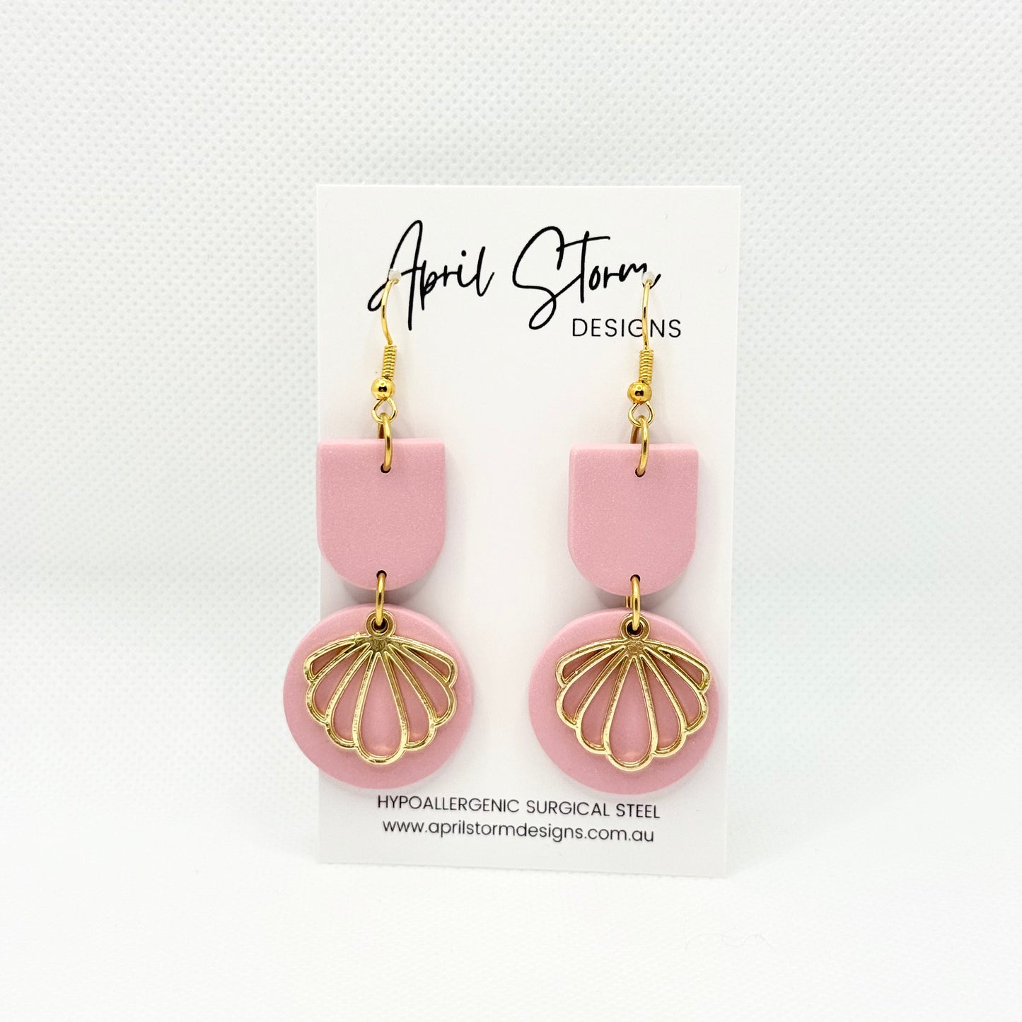 Statement Dangles - Blush Pink