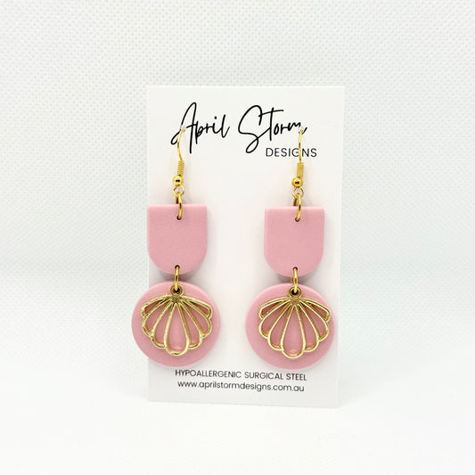 Statement Dangles - Blush Pink