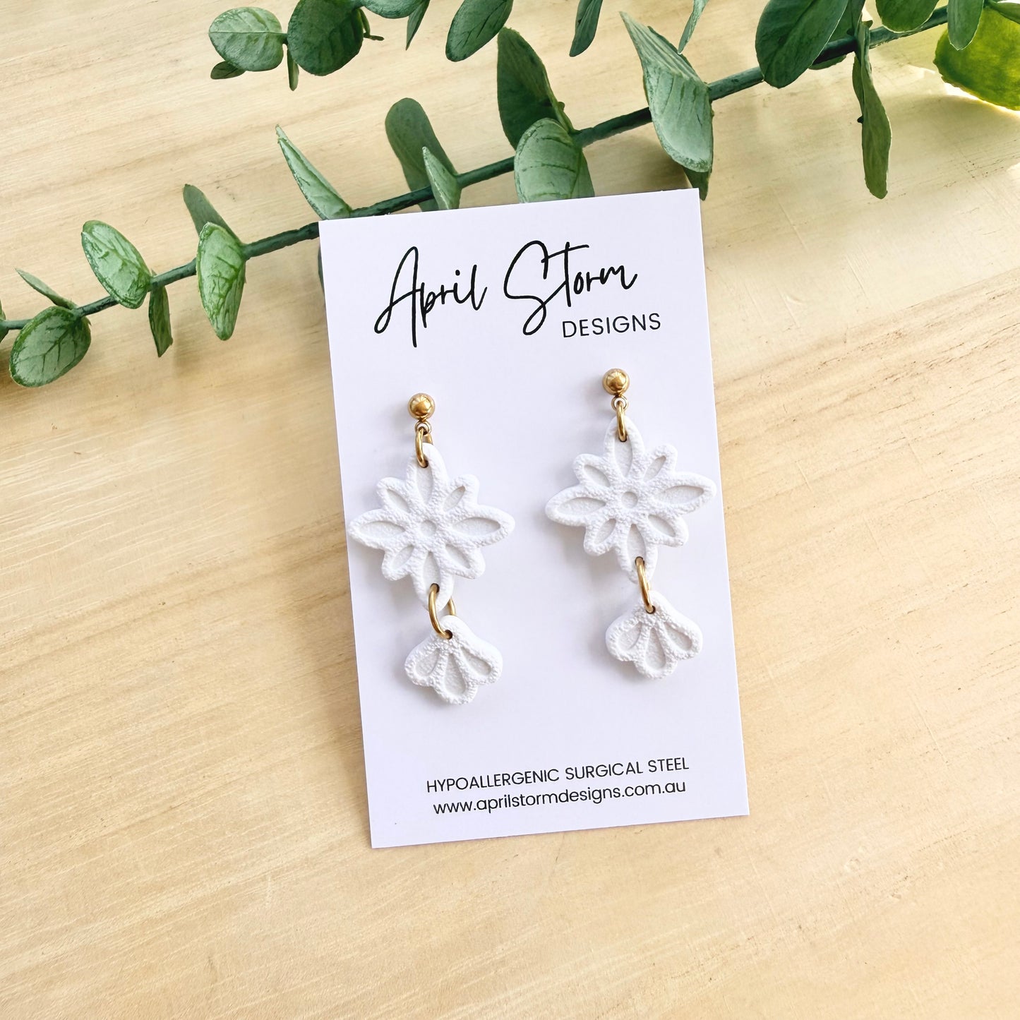 Statement Dangles - White