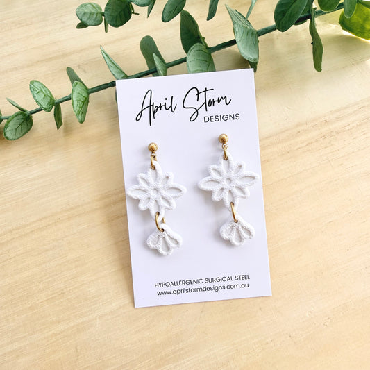 Statement Dangles - White