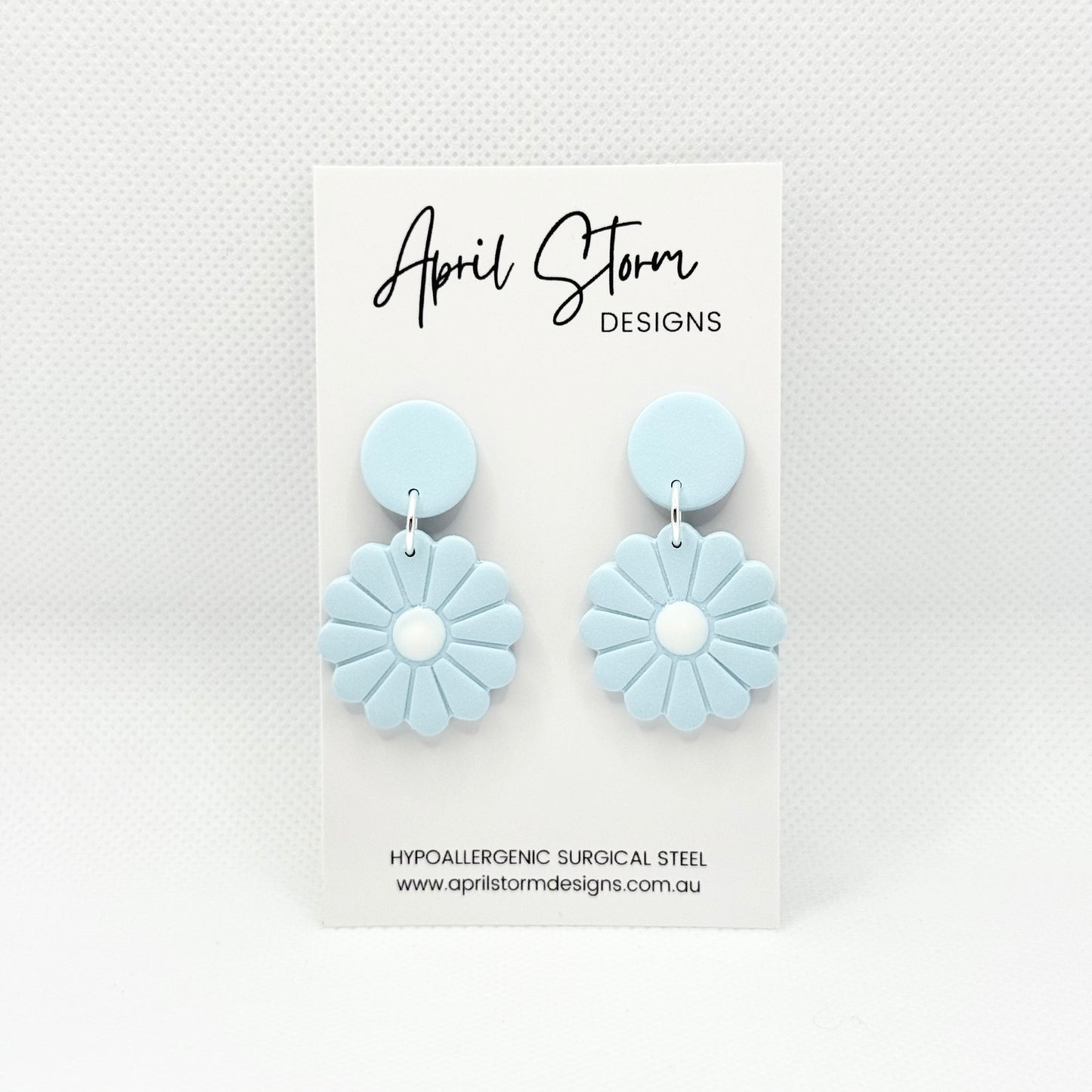 Daisy Statement Dangles - Blue