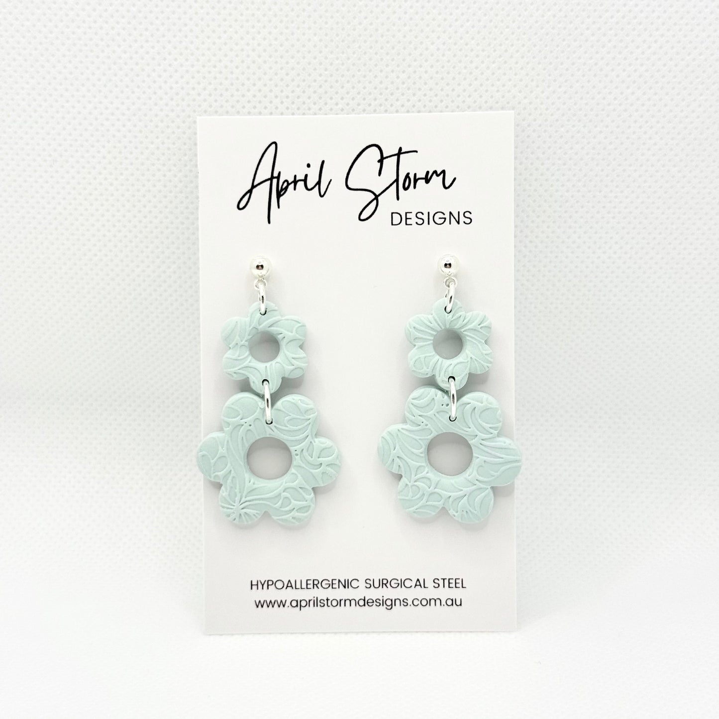 Statement Dangles - Soft Mint