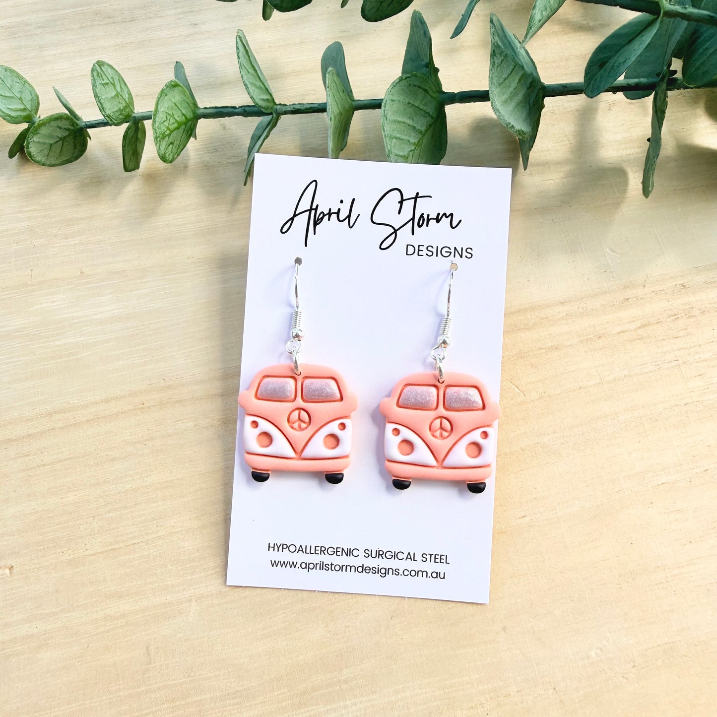 Kombi Statement Dangles - Coral