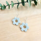 Flower Hoop Earrings - Soft Mint