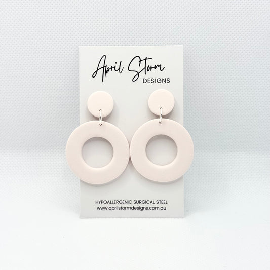 Statement Dangles - Baby Pink