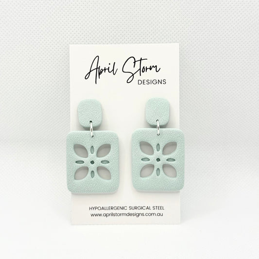Statement Dangles - Soft Mint