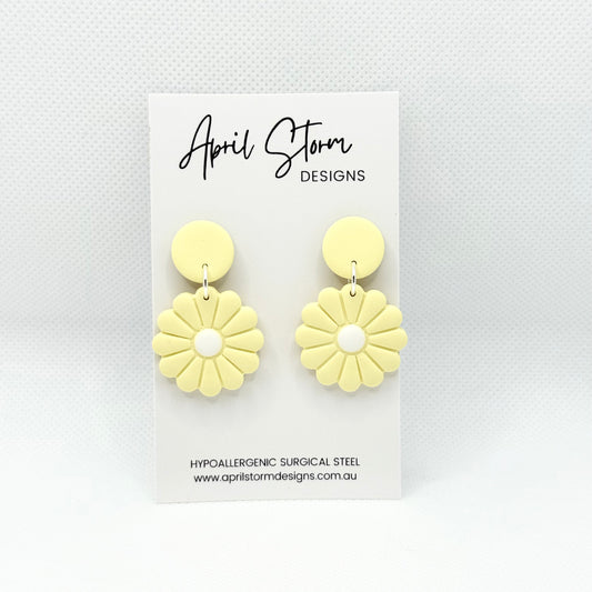Daisy Statement Dangles - Yellow
