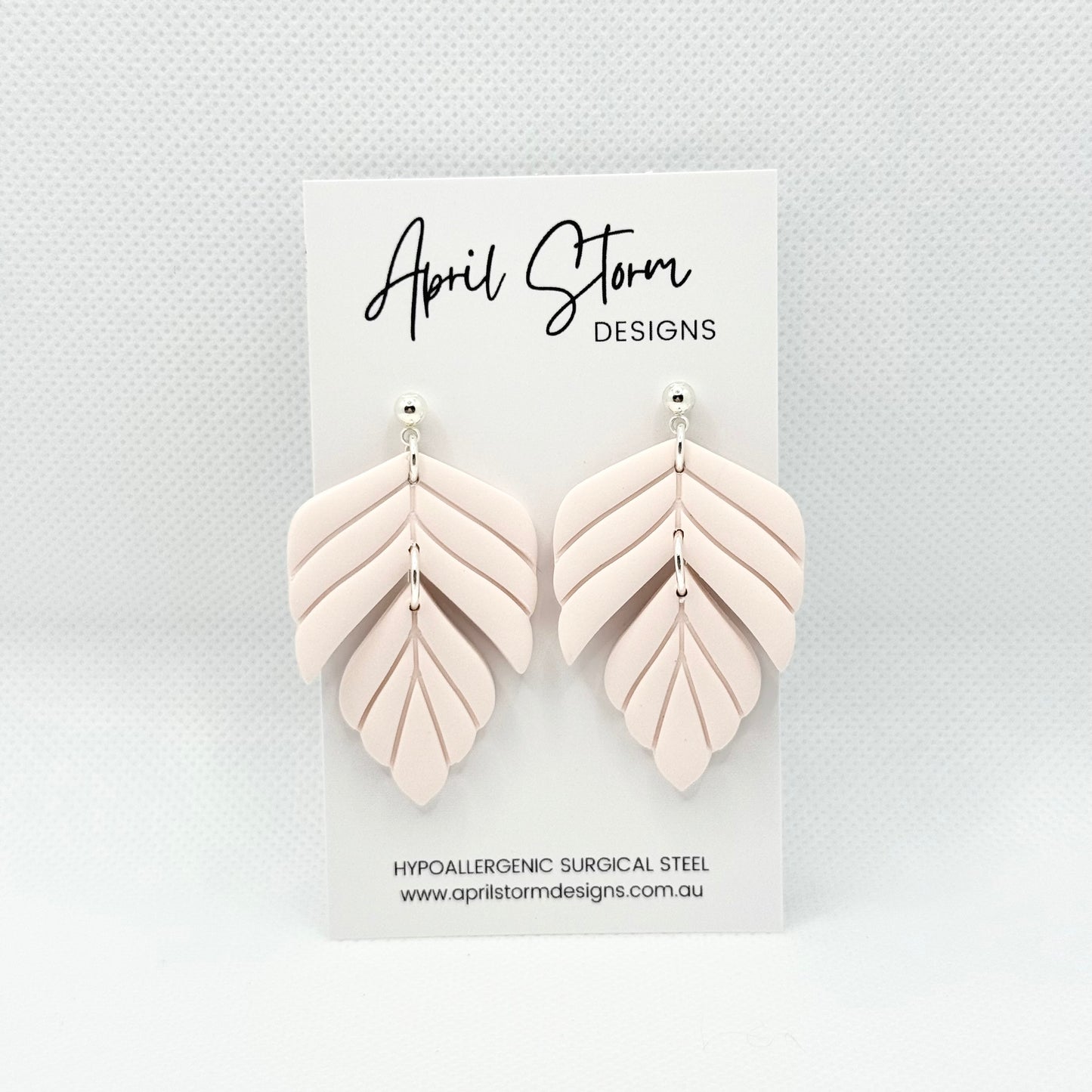 Statement Dangles - Light Pink