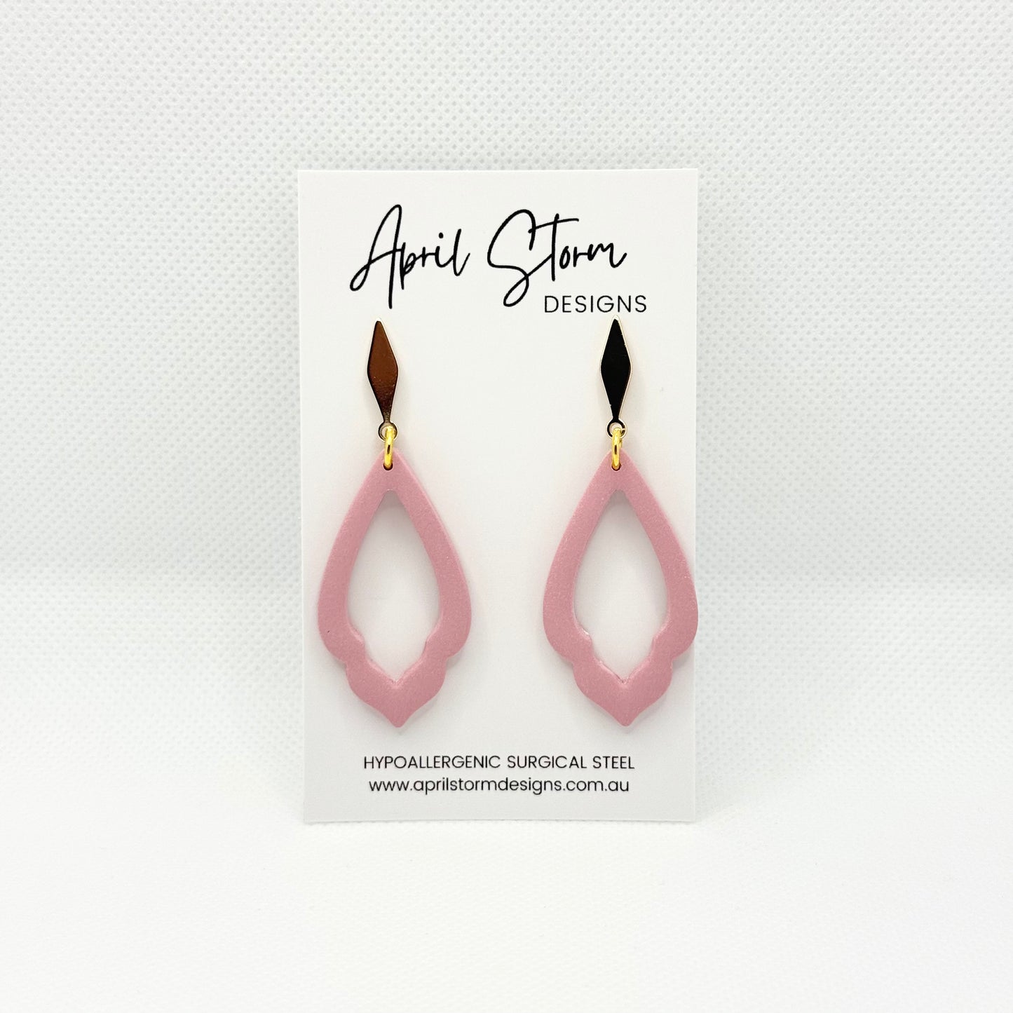 Statement Dangles - Blush Pink