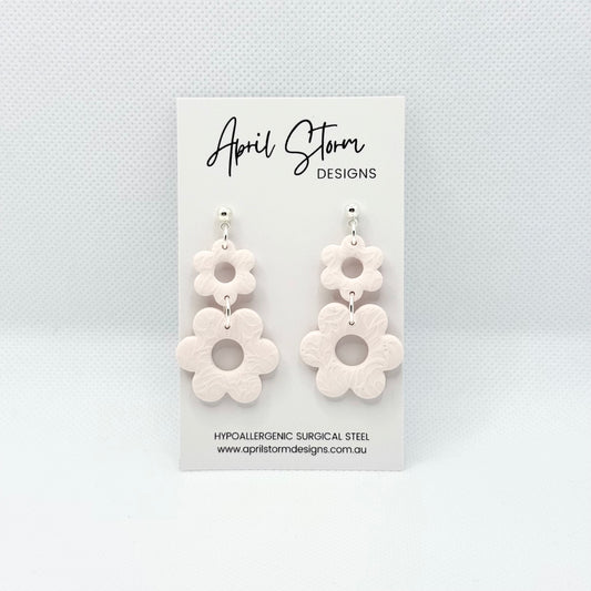 Statement Dangles - Baby Pink