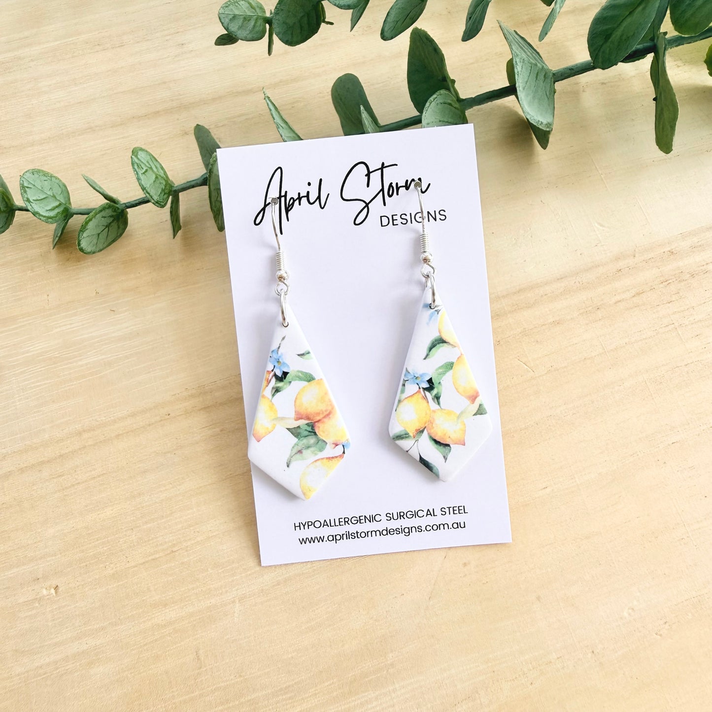 Statement Dangles - Lemon