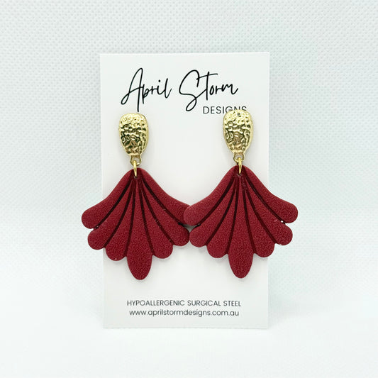 Statement Dangles - Dark Red