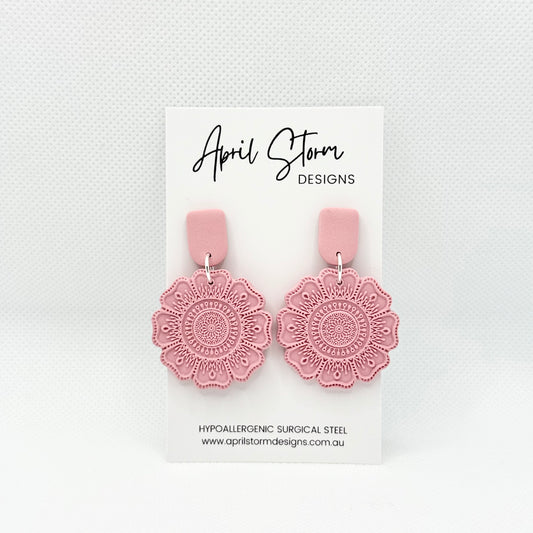 Statement Dangles - Blush Pink