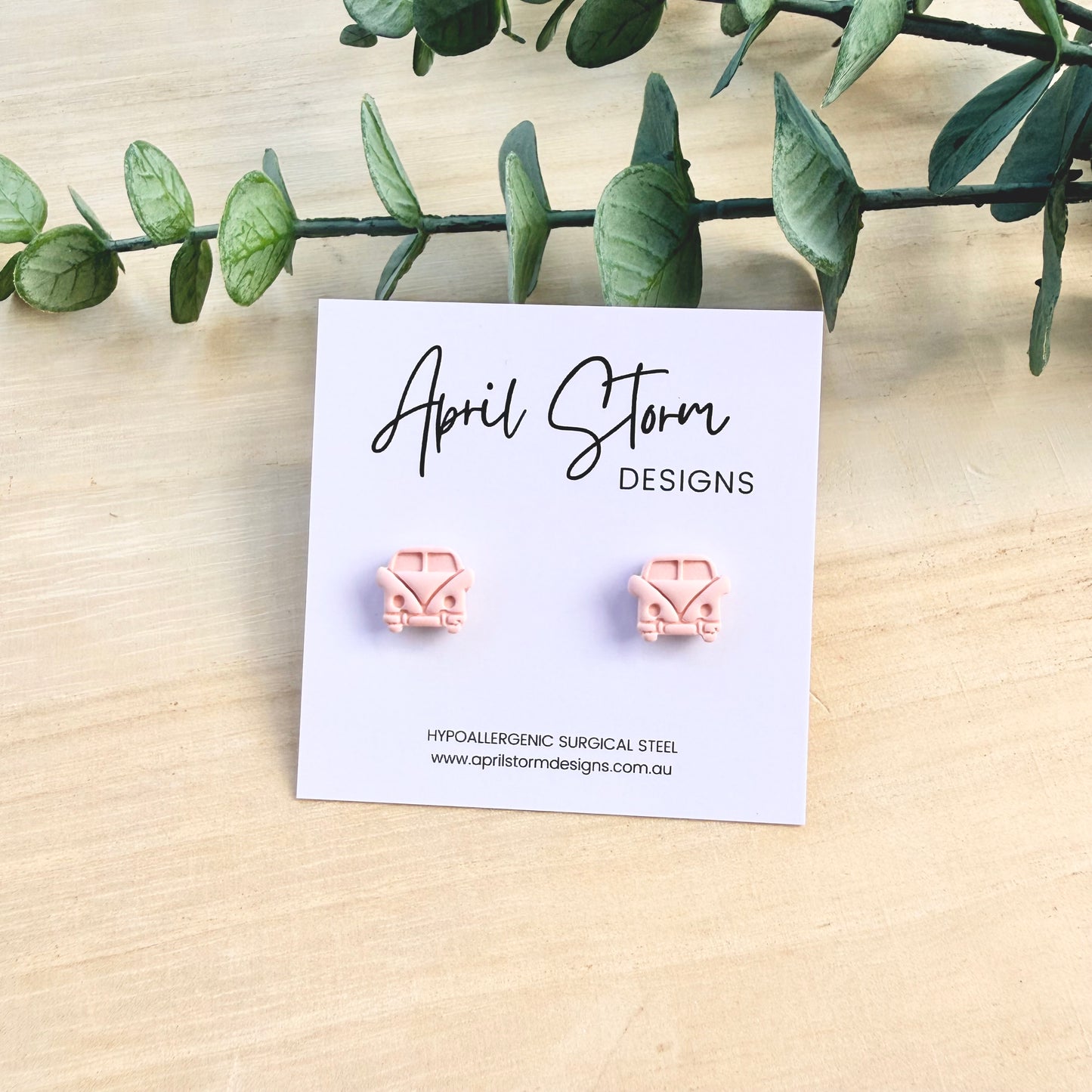 Kombi Stud Earrings - Peach