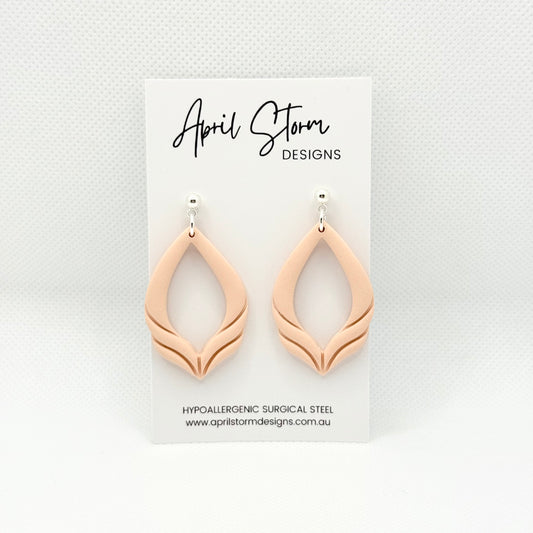 Statement Dangles - Peach