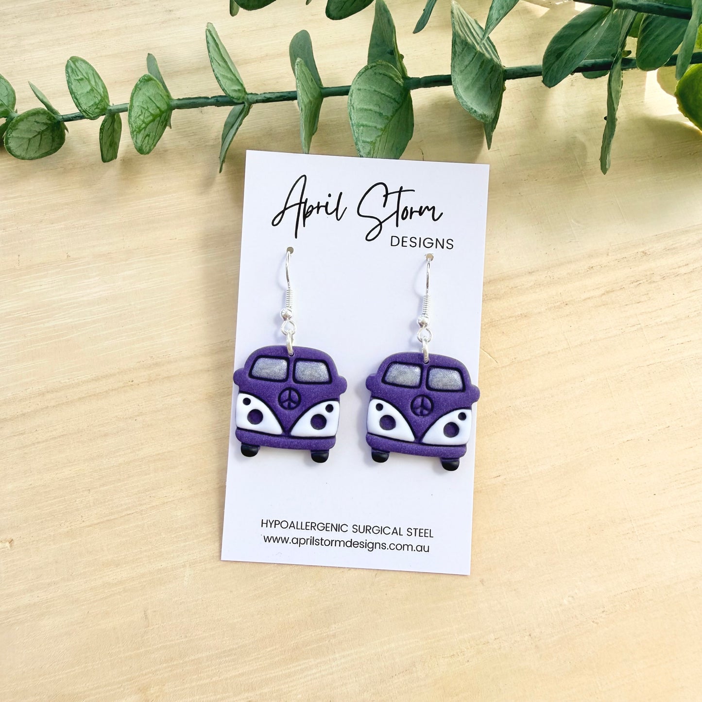 Kombi Statement Dangles - Purple