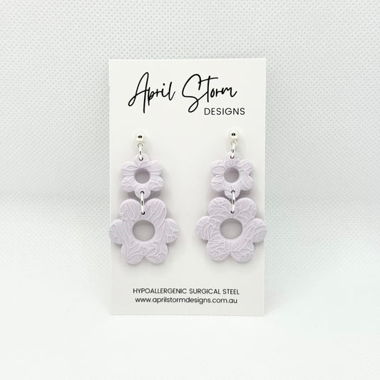 Statement Dangles - Lilac