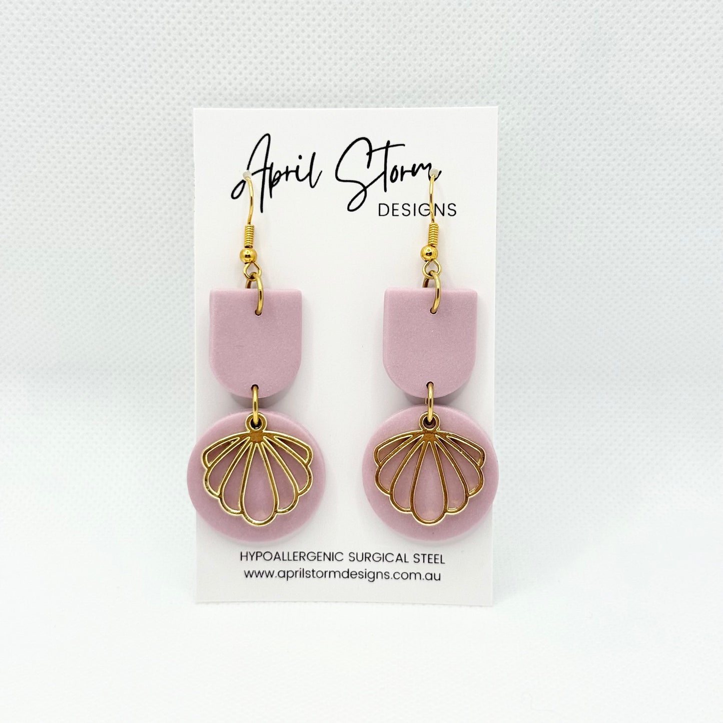 Statement Dangles - Mauve